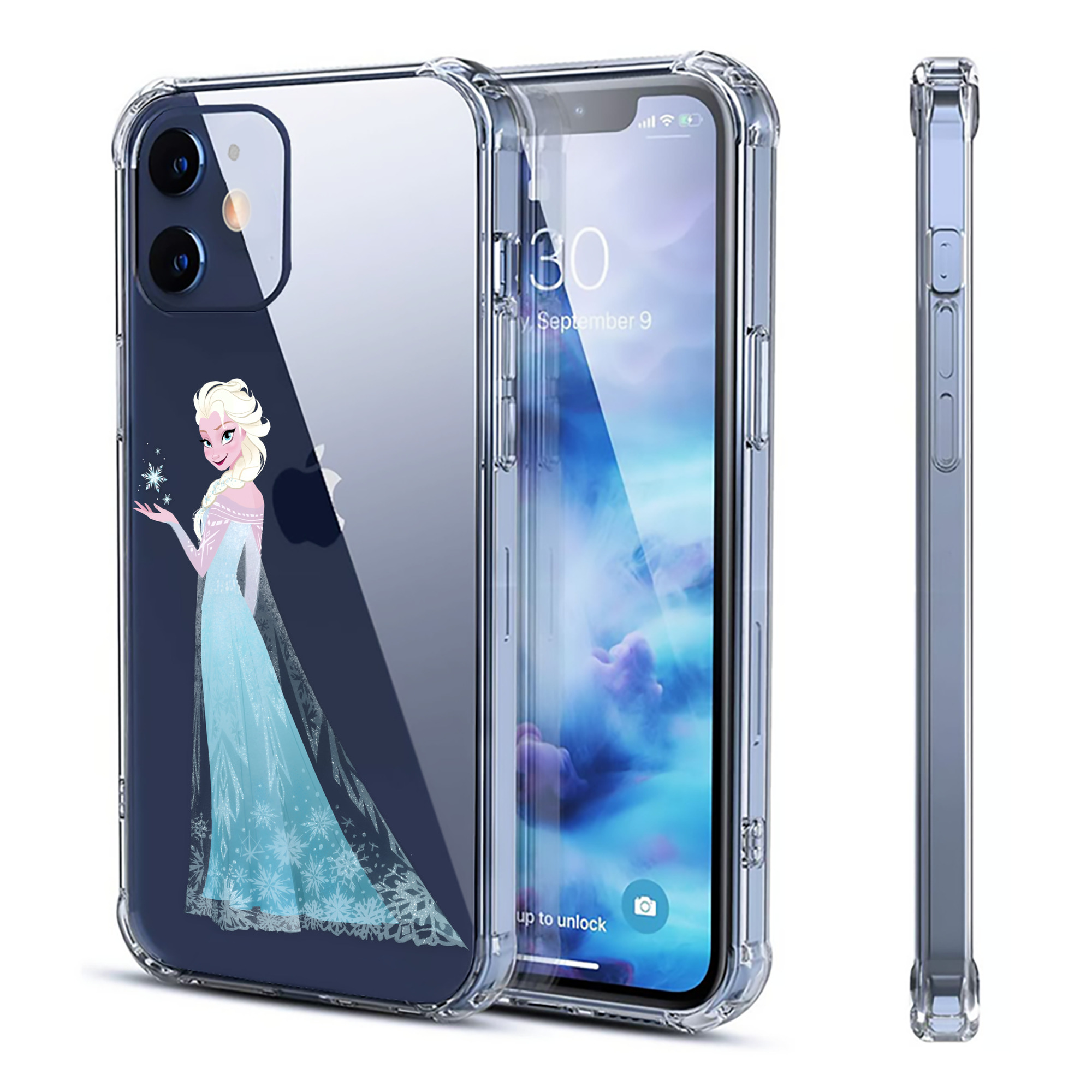 （画像用） アナと雪の女王 アンナ エルサ Frozen Anna Elsa 【iPhone 12シリーズ対応】透明スマホケース（クリアソフトケース）